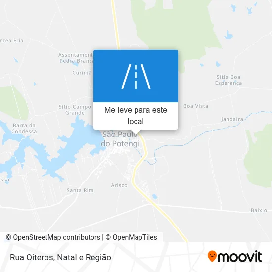 Rua Oiteros mapa