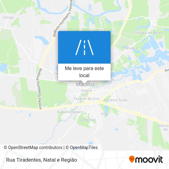 Rua Tiradentes mapa