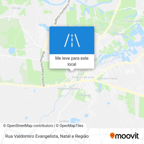 Rua Valdomiro Evangelista mapa