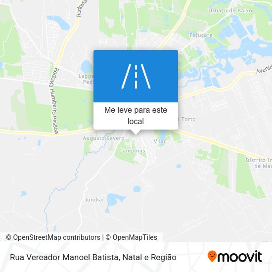 Rua Vereador Manoel Batista mapa