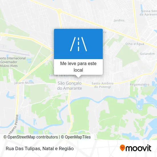 Rua Das Tulipas mapa