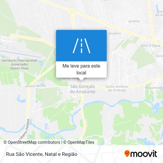 Rua São Vicente mapa