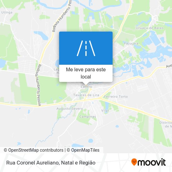 Rua Coronel Aureliano mapa