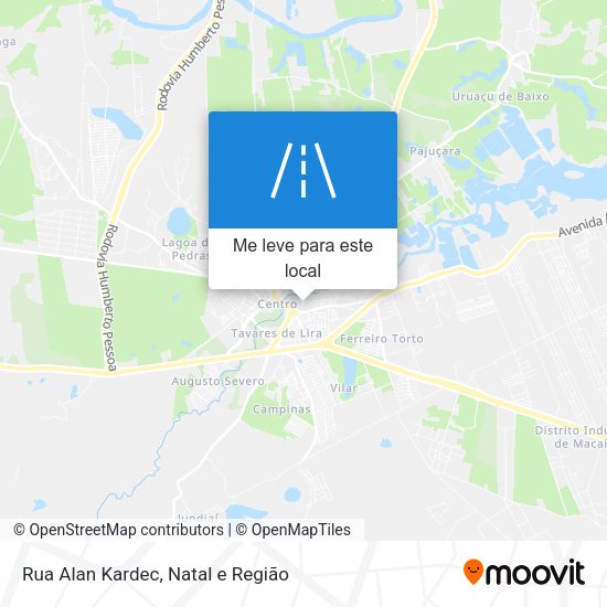 Rua Alan Kardec mapa