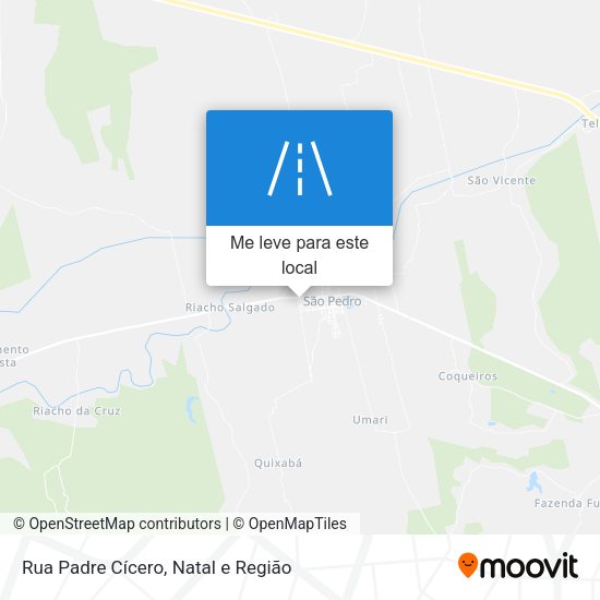 Rua Padre Cícero mapa
