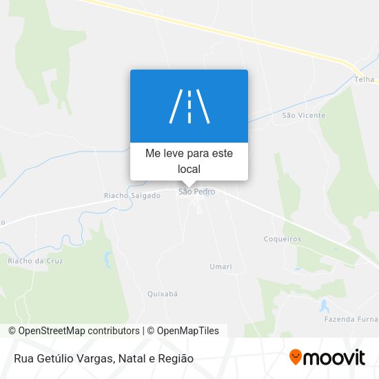 Rua Getúlio Vargas mapa