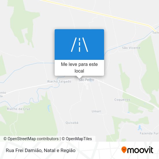 Rua Frei Damião mapa