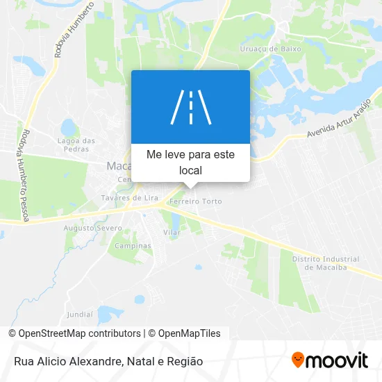 Rua Alicio Alexandre mapa