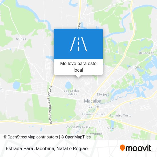 Estrada Para Jacobina mapa