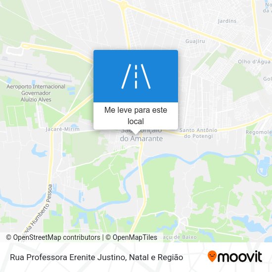 Rua Professora Erenite Justino mapa