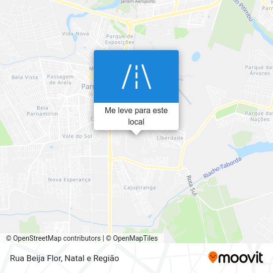 Rua Beija Flor mapa
