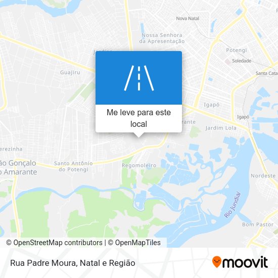 Rua Padre Moura mapa