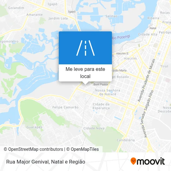 Rua Major Genival mapa