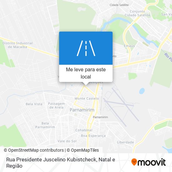 Rua Presidente Juscelino Kubistcheck mapa