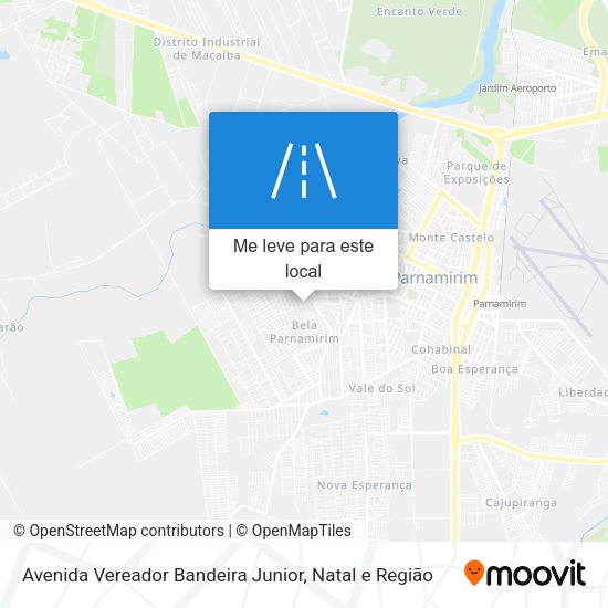 Avenida Vereador Bandeira Junior mapa