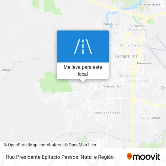 Rua Presidente Epitacio Pessoa mapa