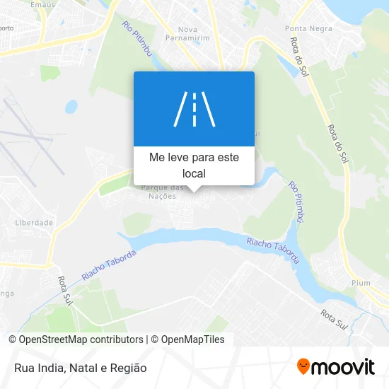 Rua India mapa