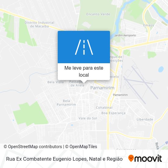 Rua Ex Combatente Eugenio Lopes mapa
