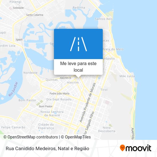 Rua Canidido Medeiros mapa