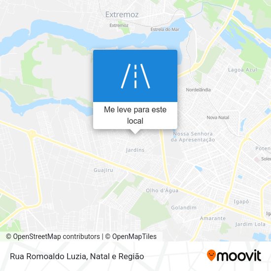 Rua Romoaldo Luzia mapa