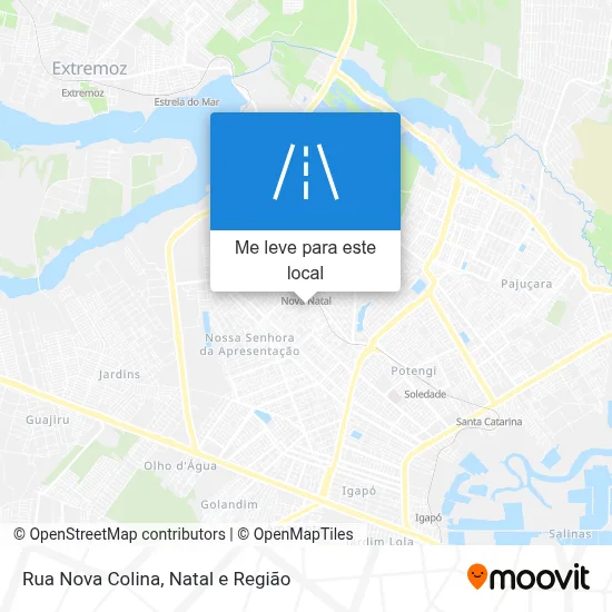 Rua Nova Colina mapa