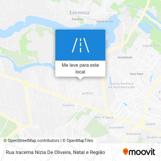 Rua Iracema Nízia De Oliveira mapa