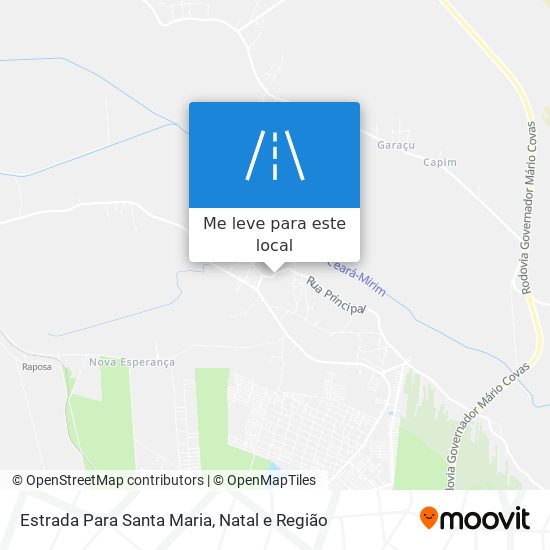 Estrada Para Santa Maria mapa