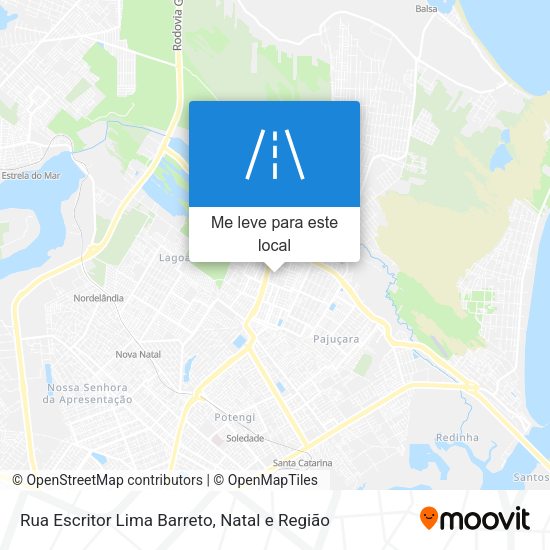 Rua Escritor Lima Barreto mapa