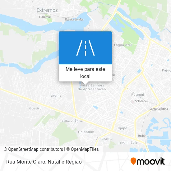 Rua Monte Claro mapa