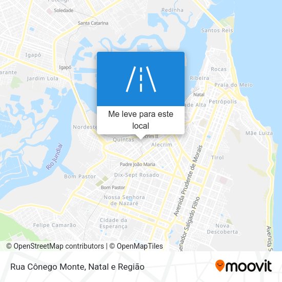 Rua Cônego Monte mapa