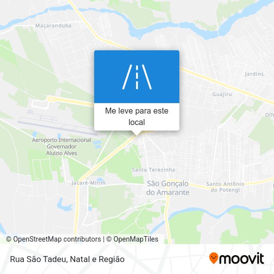Rua São Tadeu mapa