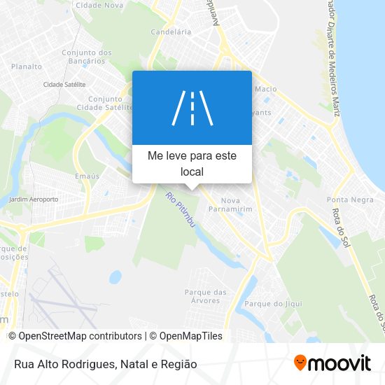 Rua Alto Rodrigues mapa