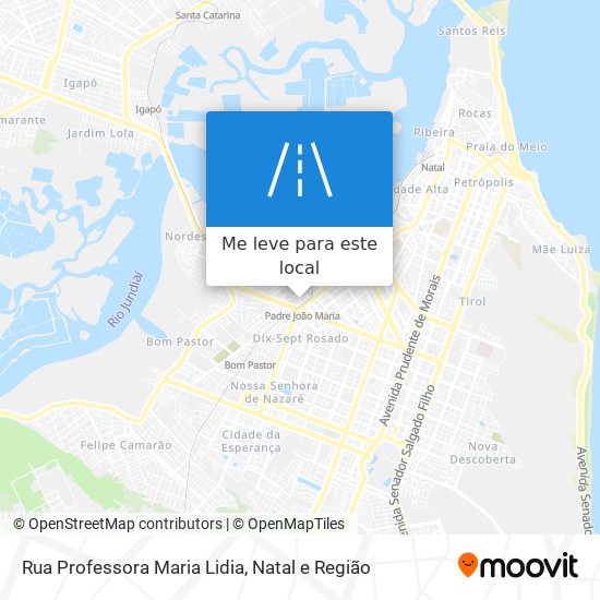 Rua Professora Maria Lidia mapa