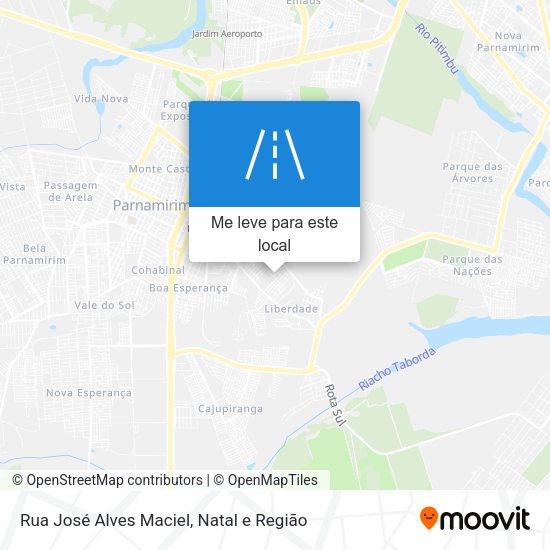 Rua José Alves Maciel mapa
