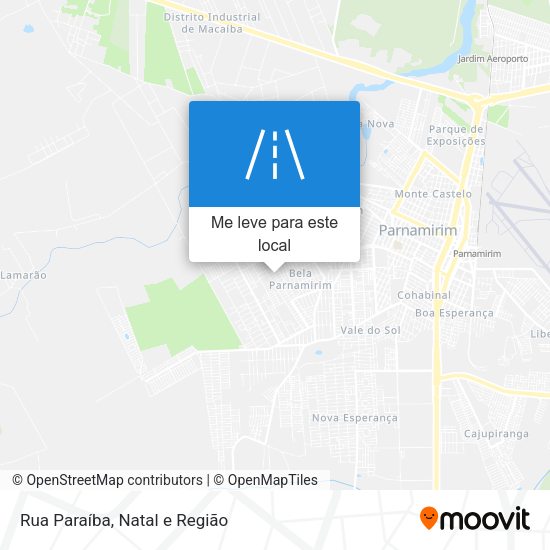 Rua Paraíba mapa