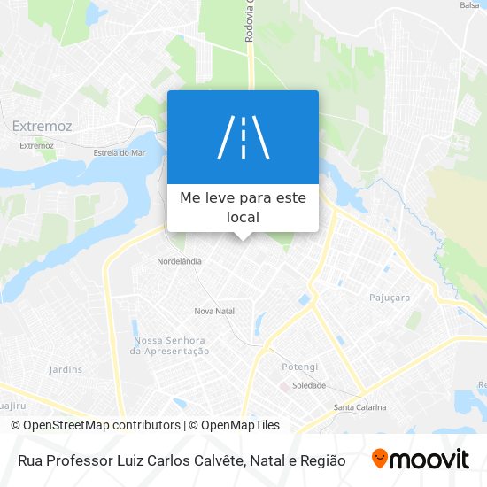 Rua Professor Luiz Carlos Calvête mapa