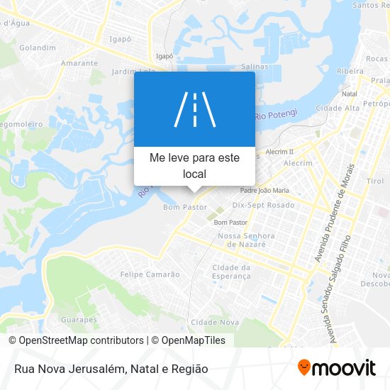 Rua Nova Jerusalém mapa