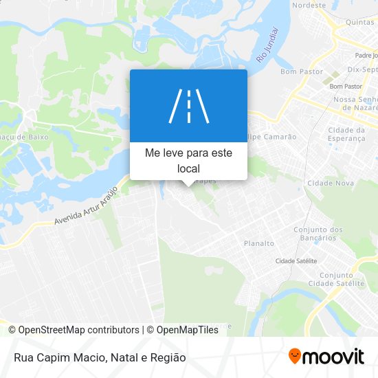 Rua Capim Macio mapa