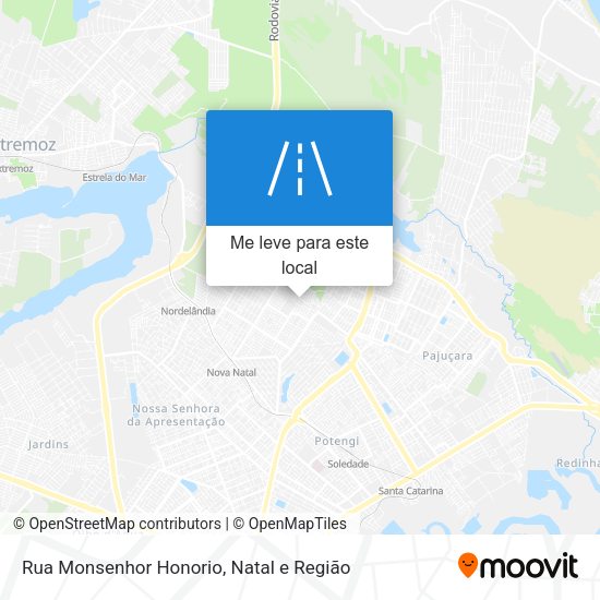Rua Monsenhor Honorio mapa