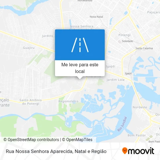 Rua Nossa Senhora Aparecida mapa