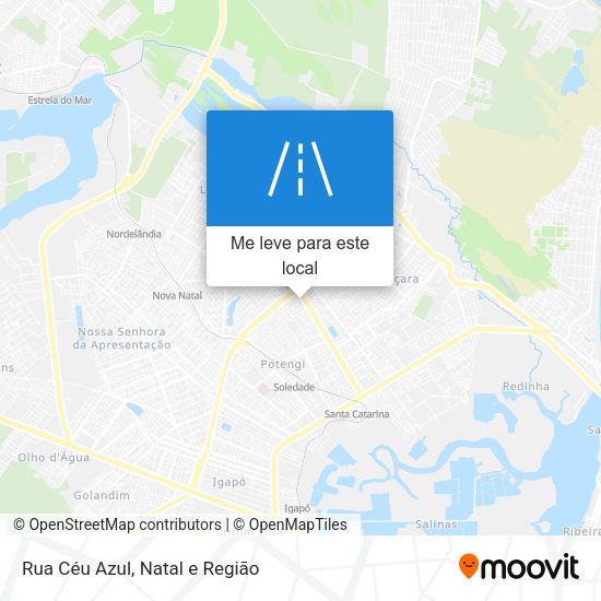 Rua Céu Azul mapa