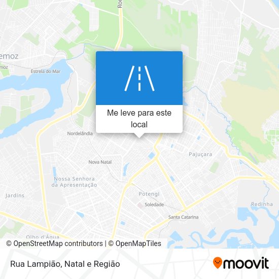 Rua Lampião mapa