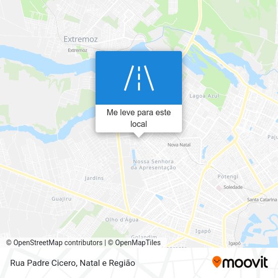 Rua Padre Cicero mapa