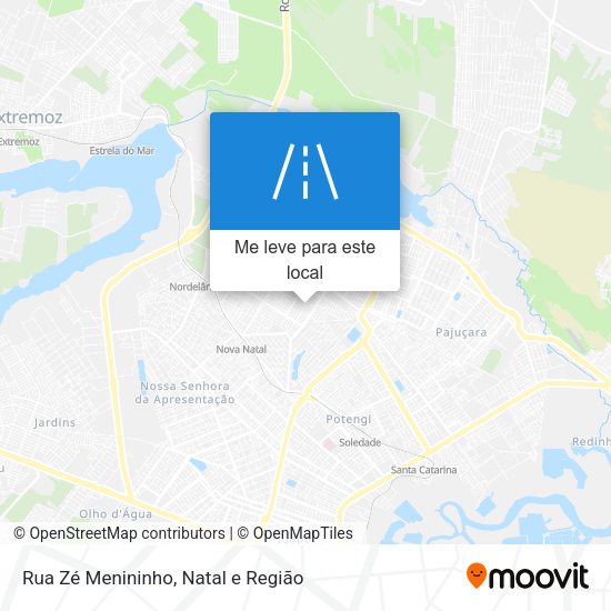 Rua Zé Menininho mapa