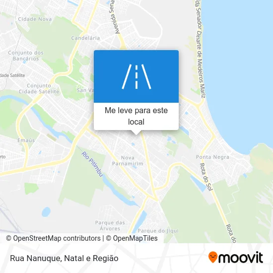 Rua Nanuque mapa