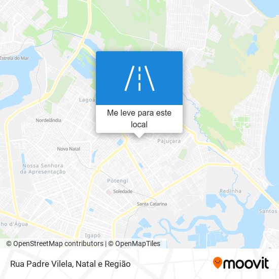 Rua Padre Vilela mapa