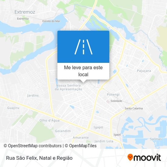 Rua São Felix mapa