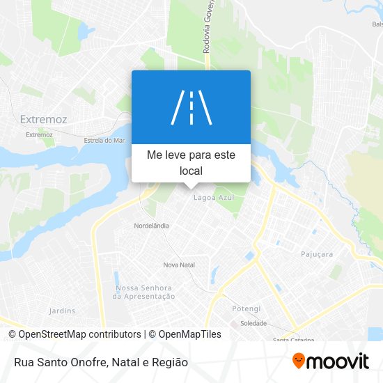 Rua Santo Onofre mapa