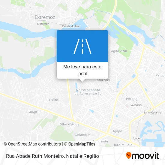 Rua Abade Ruth Monteiro mapa