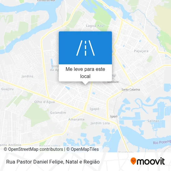 Rua Pastor Daniel Felipe mapa
